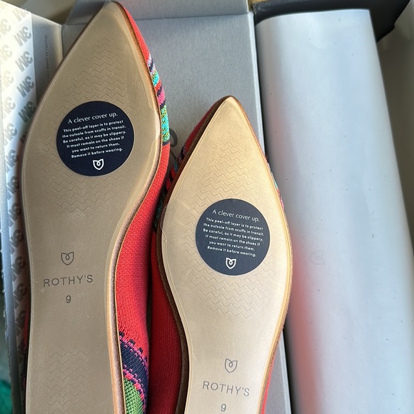 NIB Rothy's Merino Blaze Ribbon Stripe 9 - Picture 4 of 5